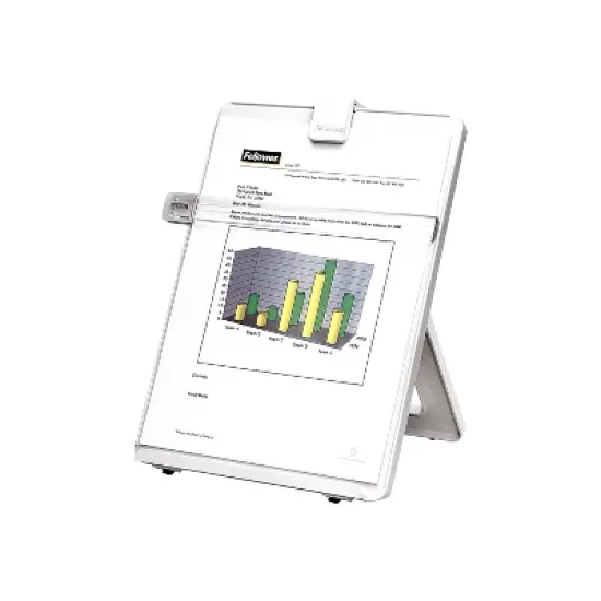 Fellowes Non-Magnetic Desktop Copyholder Plastic 125 Sheet Capacity Platinum 21103 image {1}