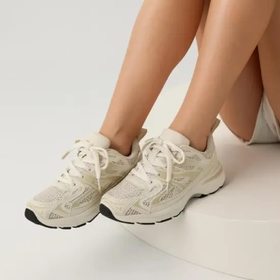 CUSHIONAIRE Sonic Casual Womens Walking Sneakers, Comfortable Lace-Up Chunky Tennis Shoes for Women with Memory Foam image {7}