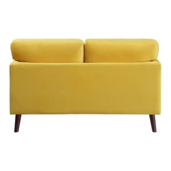 Tolley Velvet Loveseat in Yellow - Lexicon image {3}
