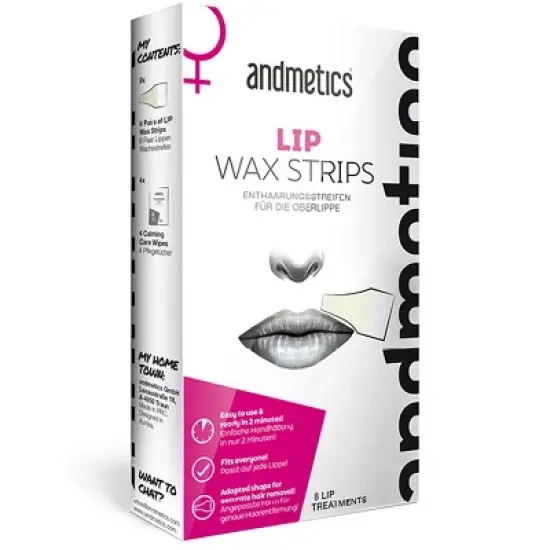 andmetics Lip Wax Strips for Women - 1.59oz image {5}