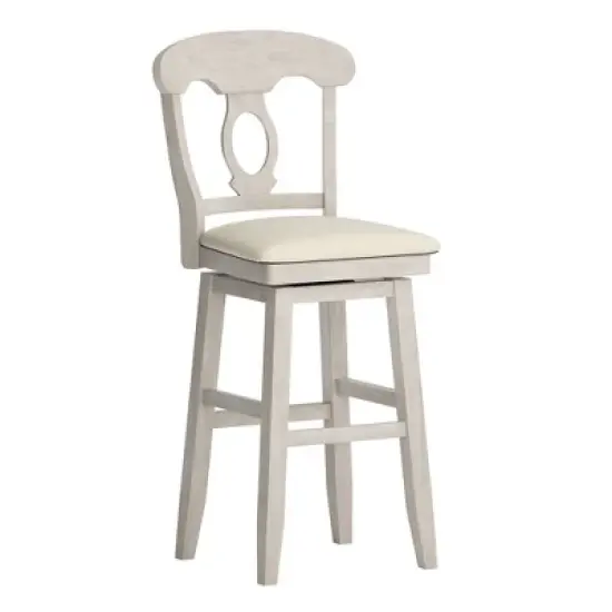 29" South Hill Napoleon Back Wood Swivel Height Barstool - Inspire Q image {5}