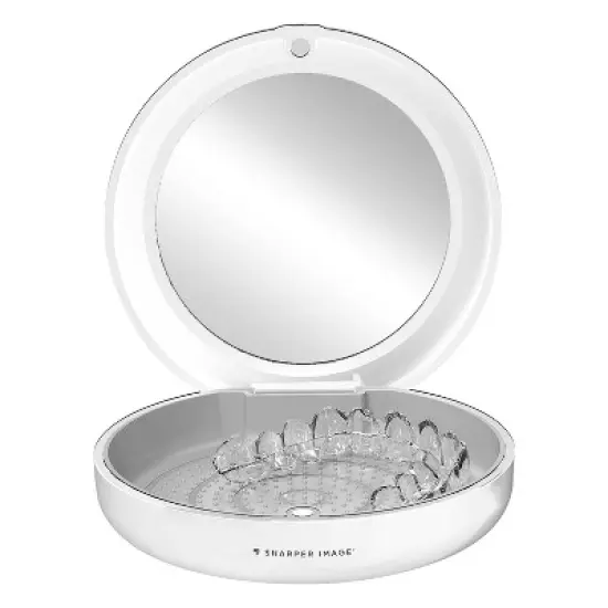 Sharper Image Orthodontic Dental Case with Mirror - White image {3}