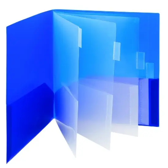 Smead 10-Pocket Subject Folder, Letter Size, Assorted Colors,2 per pack (89204) image {1}