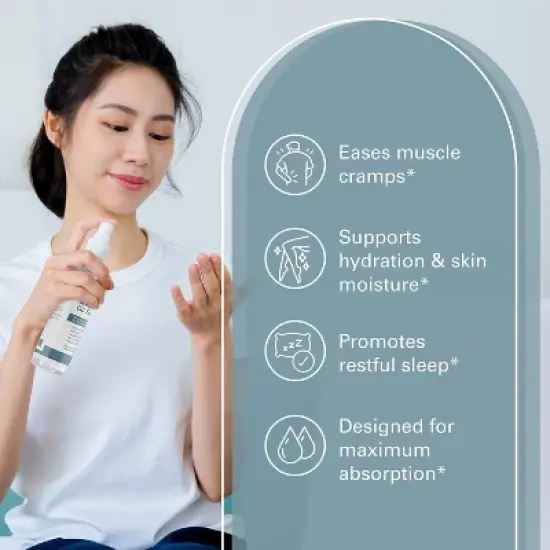 Magnesium Oil Spray with Stem Cell Extract, Soothes Feet, Sore Muscles, Joints & Legs, Allergen-Free & Fragrance-Free, M3, 12 fl oz image {3}