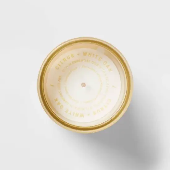 Wellness Jar Citrus and White Oak Candle Yellow - Threshold&trade; image {3}