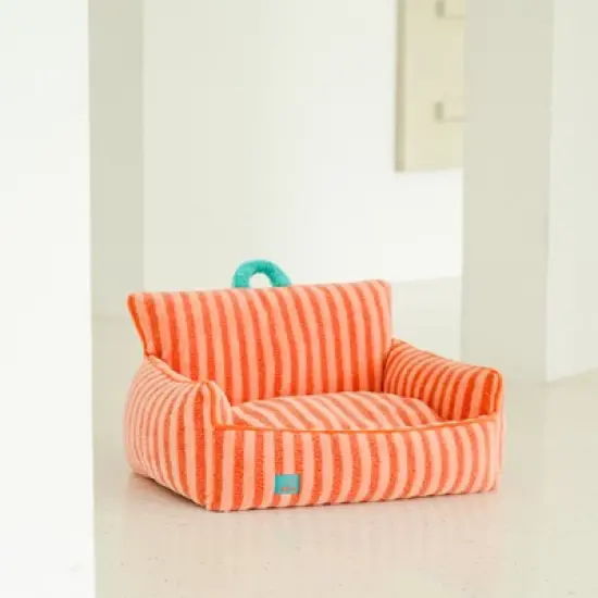 ZEZE Striped Furniture Style Sofa Cat Bed image {6}