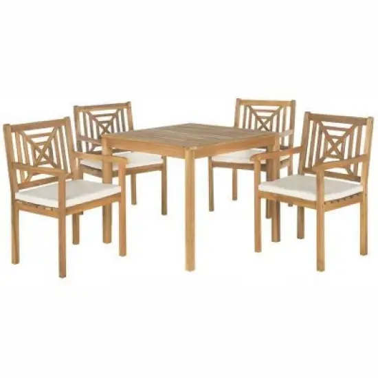Del Mar 5 Pc Dining Set - Outdoor - PAT6722 - Safavieh image {6}