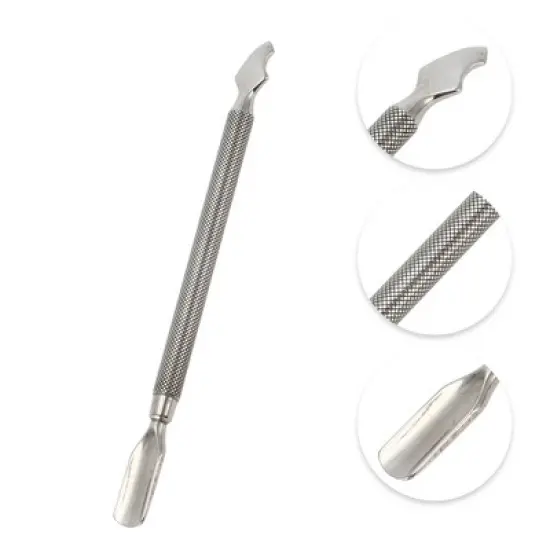 Unique Bargains Multi-function Cuticle Pusher 5.35" Length Silver Tone 1 Pc image {2}