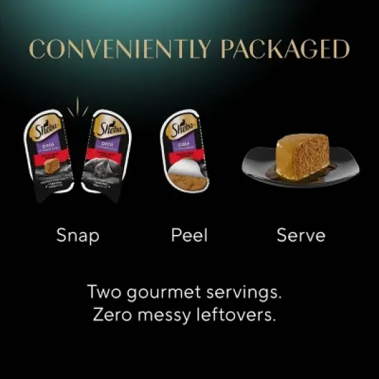 Sheba Perfect Portions Tender Beef and Chicken Flavored Pate Wet Cat Food - 2.64oz image {3}