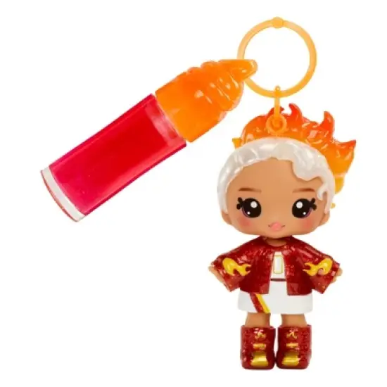 YummiLand Amber Cinnamon Doll with DIY Lip Gloss Kit: Creativity Focus, Wavy White Hair, Scented, Fashion Doll image {4}