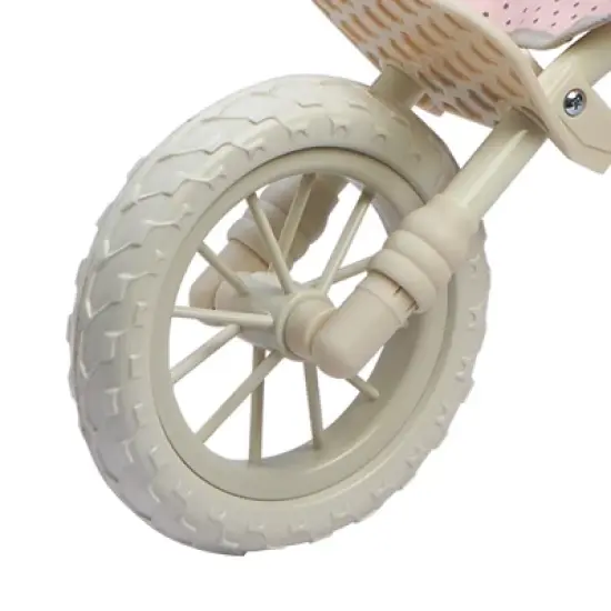 Olivia's Little World - Polka Dots Princess Baby Doll Twin Jogging Stroller - Pink & Gray image {4}