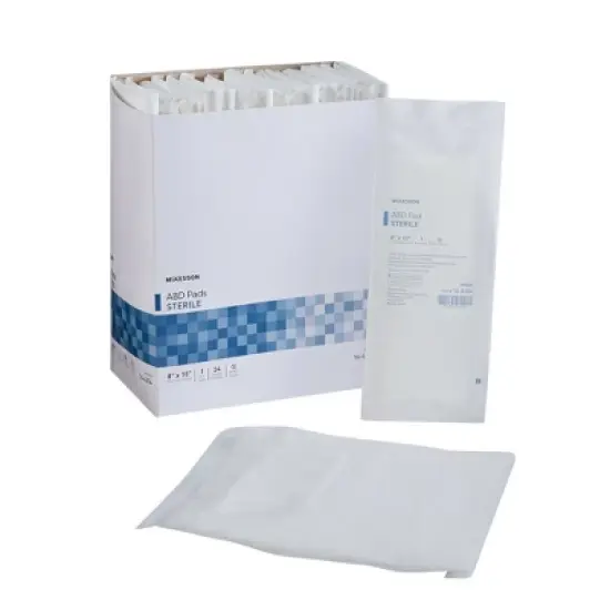 McKesson ABD Pads, Sterile Abdominal Pads, 8 in x 10 in, 24 Count, 15 Packs, 360 Total image {7}