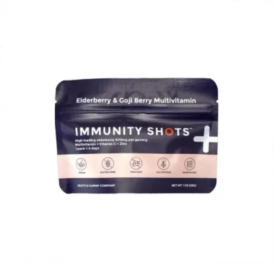 Seattle Gummy Company Immunity Vegan Gummies - Raspberry Elderberry - 48 Servings image {3}