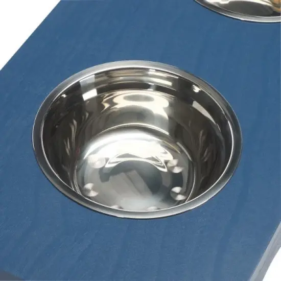 Lilith Double Pet Feeder - Removable Stainless Steel Bowls - Cat/Dog - PET5702 - Safavieh Pets image {6}