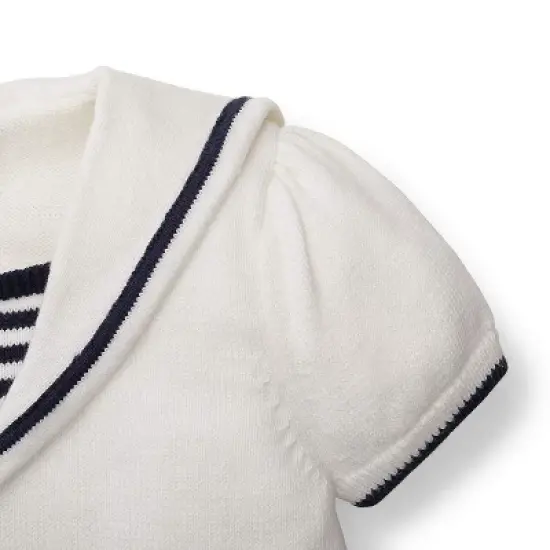 Hope & Henry Girls' Sailor Sweater Top, Infant image {2}