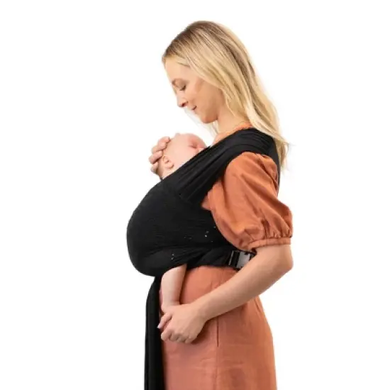 Moby Petunia Picklebottom X Moby Wrap Easy-Wrap Baby Carrier - Black Eyelet image {2}