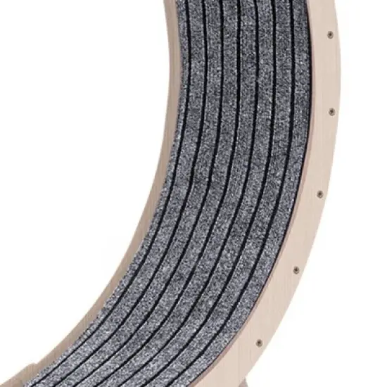 YOOCOZZ 41" Cat Exercise Wheel for Indoor Cats, Cat Running Wheel with Carpeted Runway-Natural image {4}