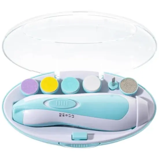 Baby Electric Nail Trimmer Kit with Light, Quiet Operation, 6 Interchangeable Heads for Gentle Precise Baby Nail Care and Polishing Baby Nail Trimmer image {7}