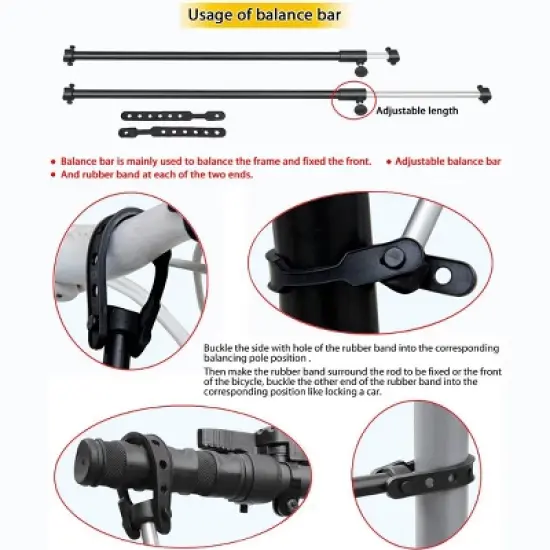 Yaheetech Folding Adjustable Bike Repair Stand, Black image {5}