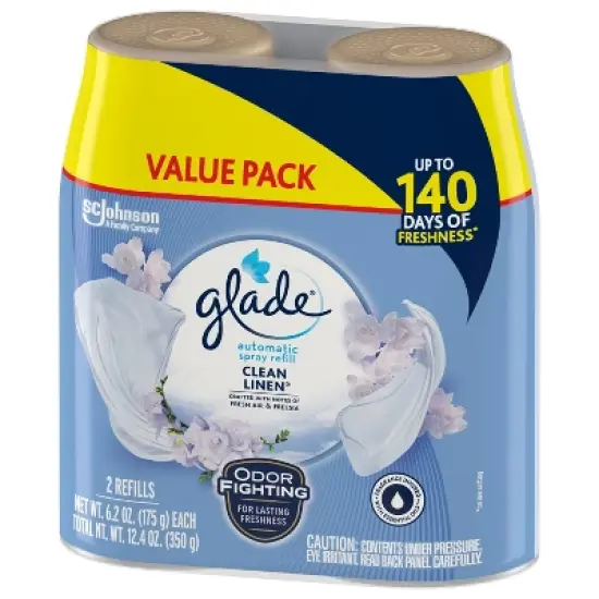 Glade Clean Linen Automatic Spray Refill - 2pk image {12}