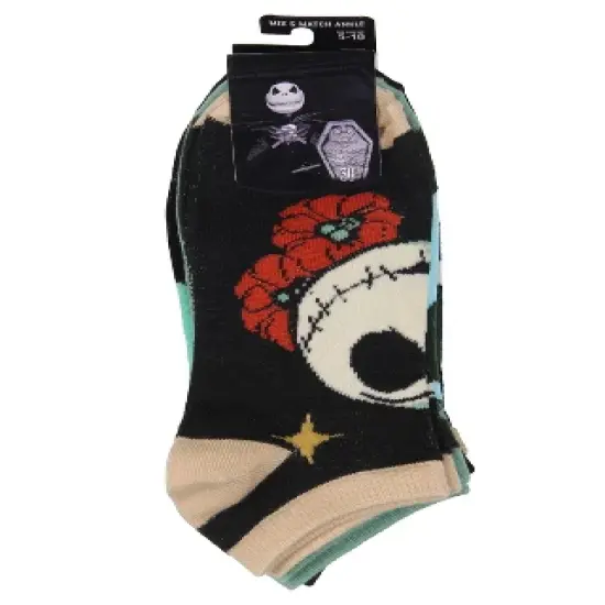 The Nightmare Before Christmas Earth Tones Low Cut Mix And Match Ankle Socks Multicoloured image {3}