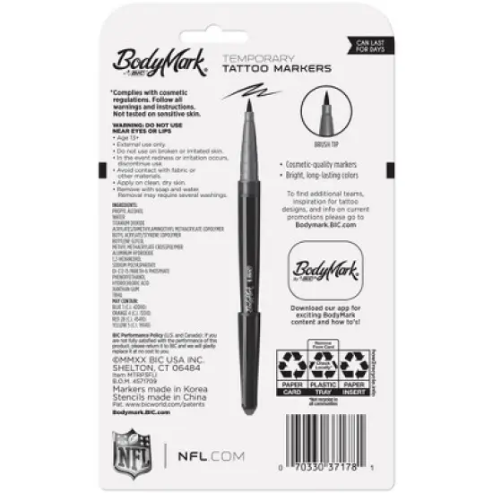 NFL Detroit Lions Temporary Tattoo Marker - 3pk image {3}