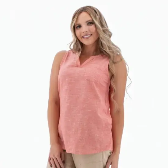 Aventura Clothing Women's Devonne Split Neck Tank Top image {6}