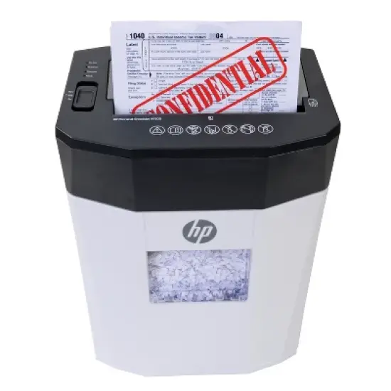 HP Inc. AF809 80-Sheet Microcut Auto-Feed Shredder in White image {6}