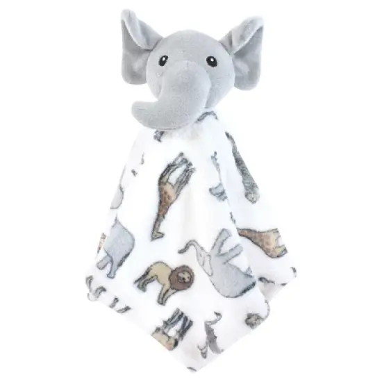 Hudson Baby Animal Face Security Blanket 3-Pack, Modern Safari, One Size image {4}