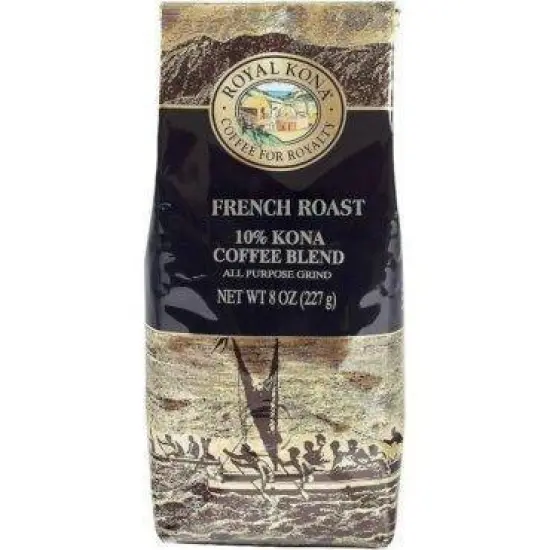 Royal Kona French Roast Ground Dark Roast Coffee - 8oz image {1}