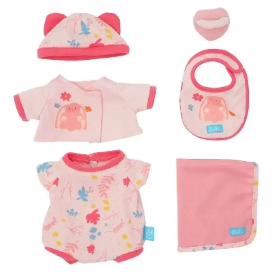 Manhattan Toy Baby Stella Welcome Baby 6 Piece Bringing Home Baby Doll Set with Hat, Bib, Onesie, Cardigan, Magnetic Pacifier and Blanket image {3}
