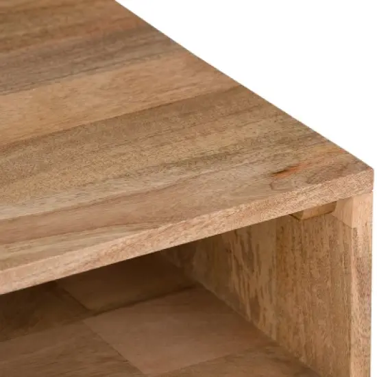 22" Moreno Solid Mango Wood End Table Natural - WyndenHall image {3}