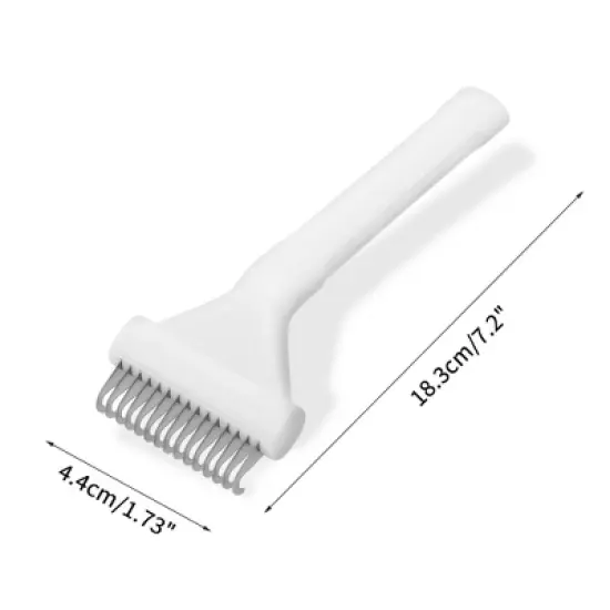 Unique Bargains Deshedding Brush for Cats White 1 Pc image {2}