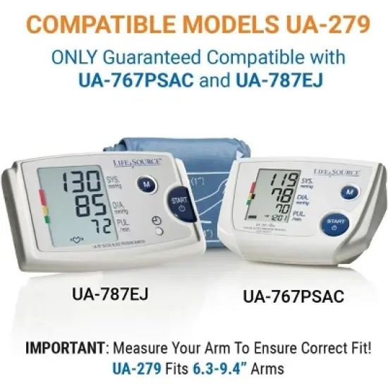 Lifesource Blood Pressure Cuff Small 6.3"-9.4" image {1}