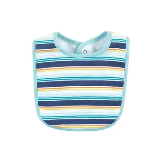 Hudson Baby Infant Boy Cotton Bib and Sock Set, Surfer Dude, One Size image {4}