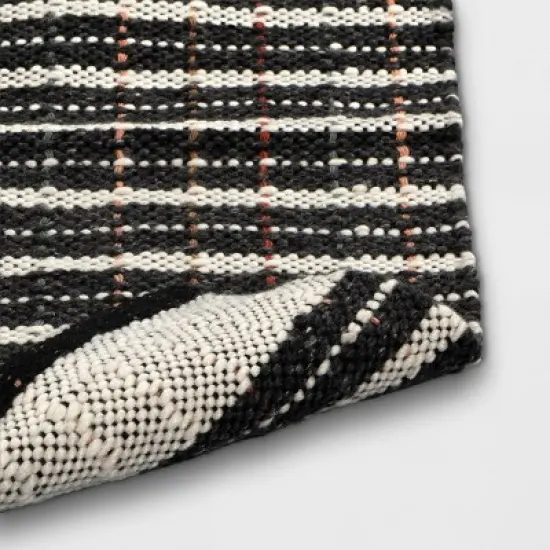 2'x3' Handloom Mixed Fibre Striped Rug - Threshold&trade; image {3}