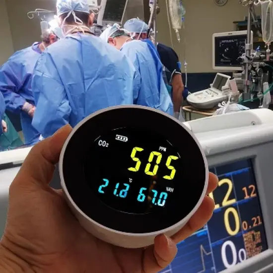 Pyle Smart Indoor Air Quality Meter - Digital Carbon Dioxide / Air Pollution Sensor Detector (Measures CO2, Temperature, Humidity) (PCO2MT05) image {1}