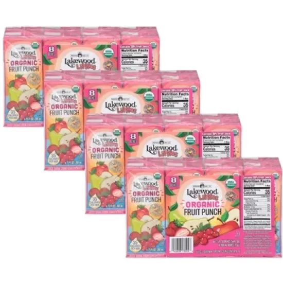 Lakewood Littles Organic Fruit Punch - Case of 4/8 pack, 6.75 z image {4}