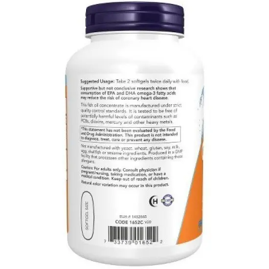 Omega-3 by Now Foods  -  200 Softgel image {2}