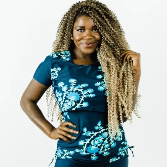 Calypsa Womens Nina Nursing and Maternity Swim Top image {2}