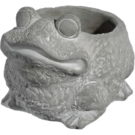 Classic Home and Garden Cement Buddies Indoor/Outdoor Planter with Drainage Hole, Frog image {6}