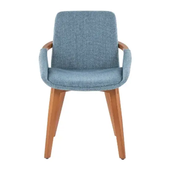 LumiSource Cosmo Chair Walnut Bamboo/Blue Noise Fabric image {6}