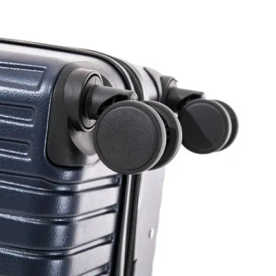 InUSA Drip Lightweight Hardside Medium Checked Spinner Suitcase - Blue image {9}