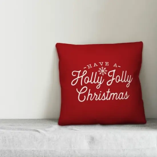 Creative Products Have a Holly Jolly Christmas 16x16 Indoor / Outdoor Pillow image {2}