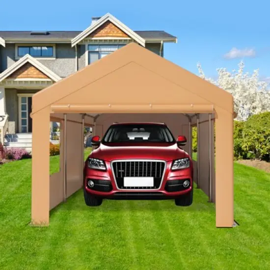 Carport, Car Canopy, Portable Garage, Easy to Assemble, Carport Canopy 10x20FT Heavy Duty for Car, Bike, Boat, Party image {8}