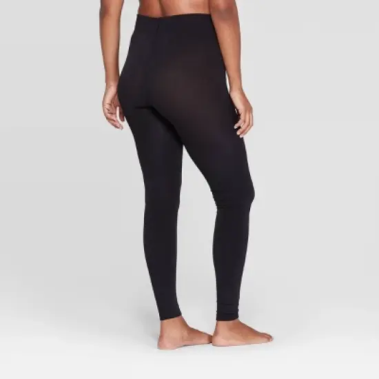 Fleece Lined Footless Maternity Tights - Isabel Maternity by Ingrid & Isabel&trade; Black image {1}