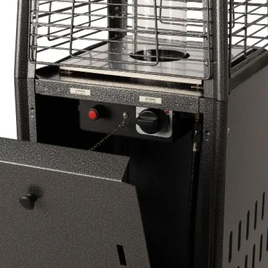 Fire Sense Pyramid Flame Patio Heater 40,000 BTU Outdoor Propane Heater Tower with Wheels - Hammered Platinum Finish image {7}