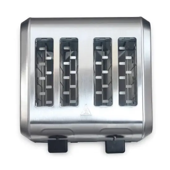 Hamilton Beach 4 Slice Toaster Brushed Stainless Steel - 24714: Automatic Shut-Off, 1500W, Double Toaster, Silver image {3}