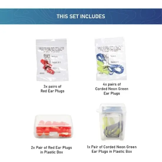 Quality Silicone Reusable Ear Plugs - 10 Pairs with 2 Plastic Cases 30dB Noise Cancelling with Strings for Adults Kids Sleeping Shooting Hunting Work image {2}