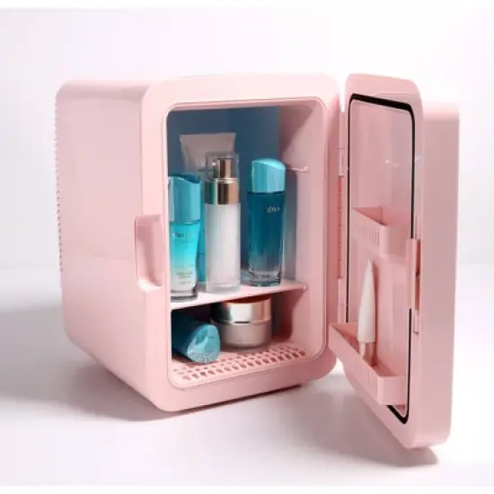 9 Can Mini Beauty Lighted Mirror Fridge image {2}